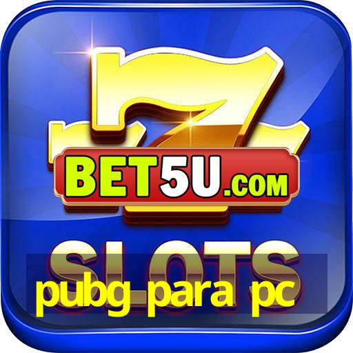 pubg para pc